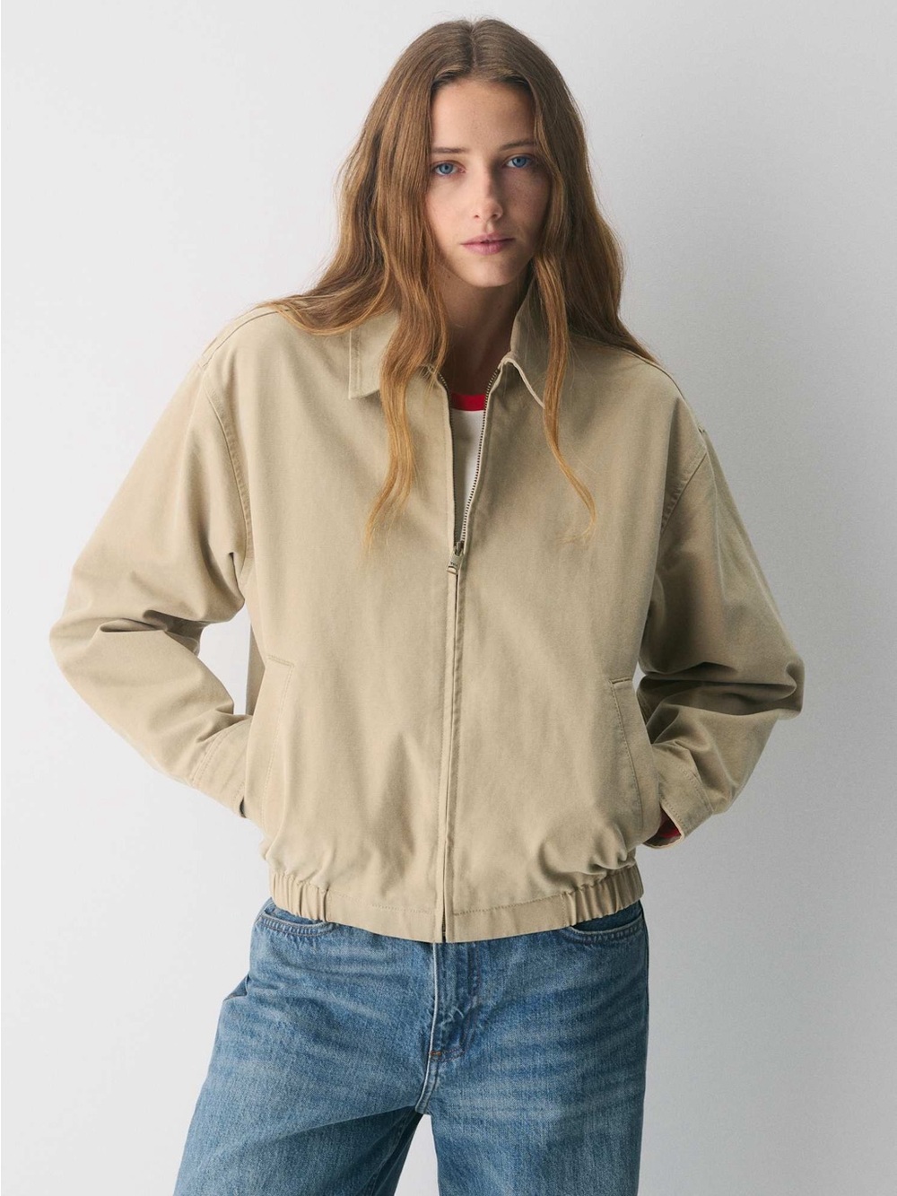 TNA Aritzia Caddie Blouson Jacket size XS Preppy Academia